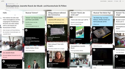 Fernunterricht für unsere Musical-Klasse via digitaler Pinnwand