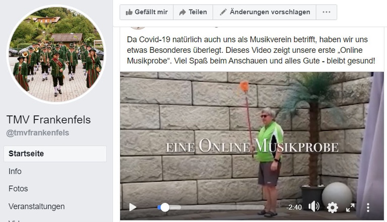 Die nächste Blasmusikprobe lässt noch auf sich warten ...